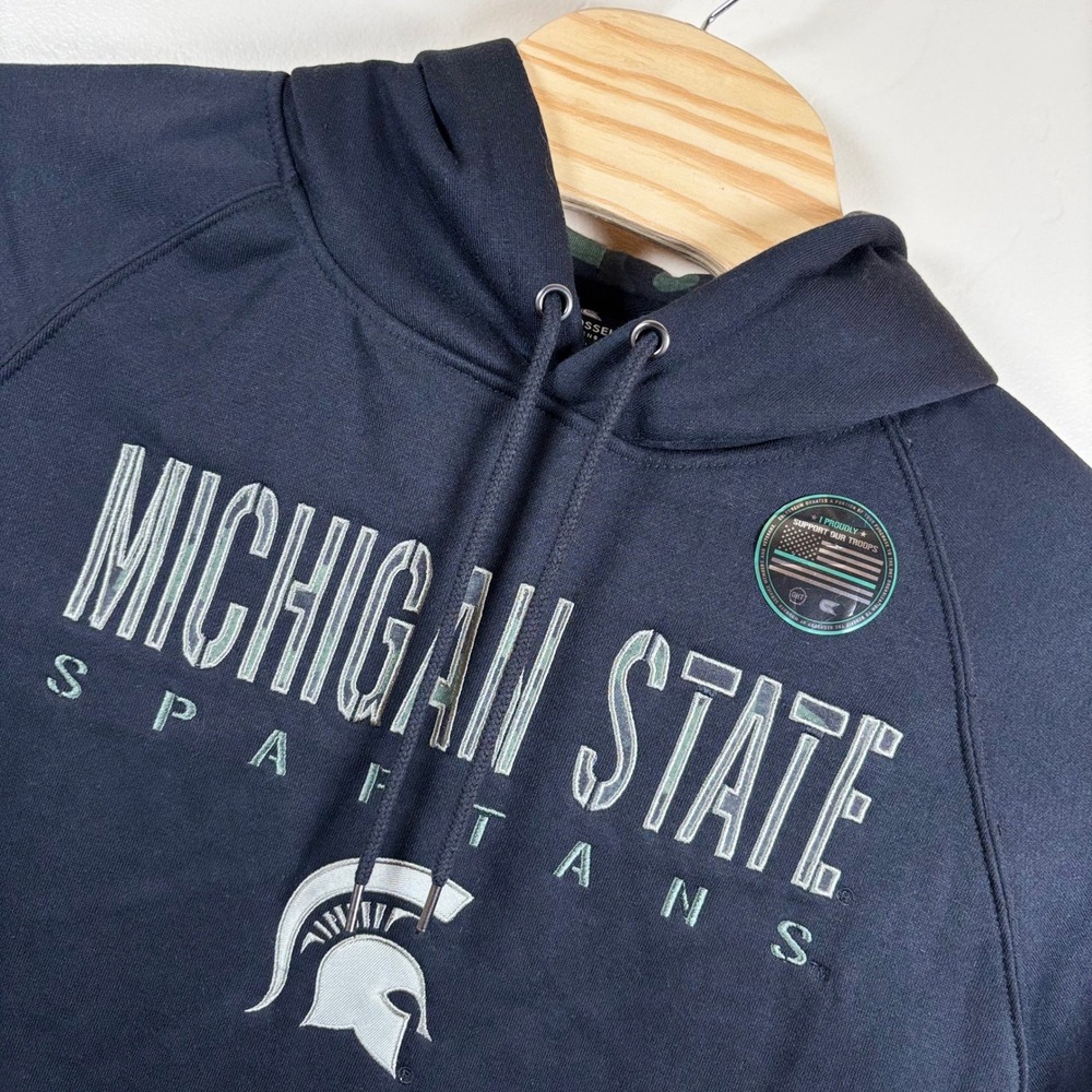 Colosseum Michigan State Spartans Operation Hat Trick Hoodie Men's XL Black NEW